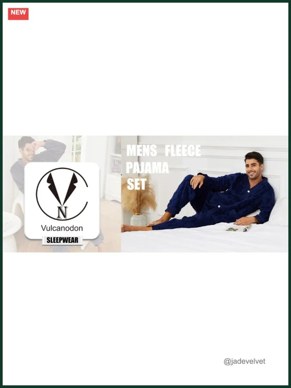 Men's Plush Pajama Sets with Pockets Cozy Loungewear Set